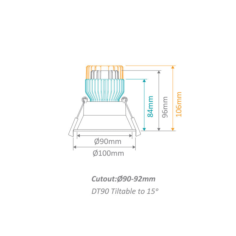 Cell-Frame DT90 Deep-Tilt 90mm Frame Only Black - 27079