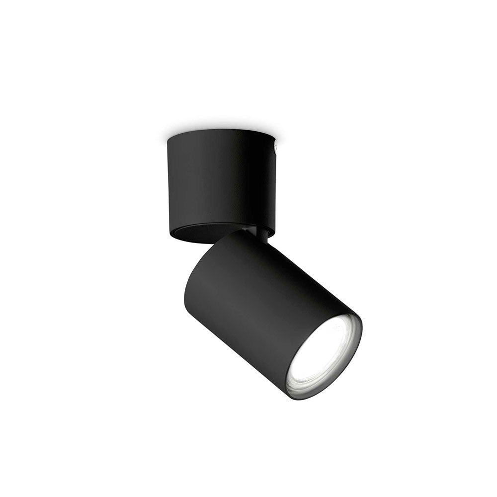 Toby PL1 Surface Mounted GU10 Adjustable Spotlight Black - 271545