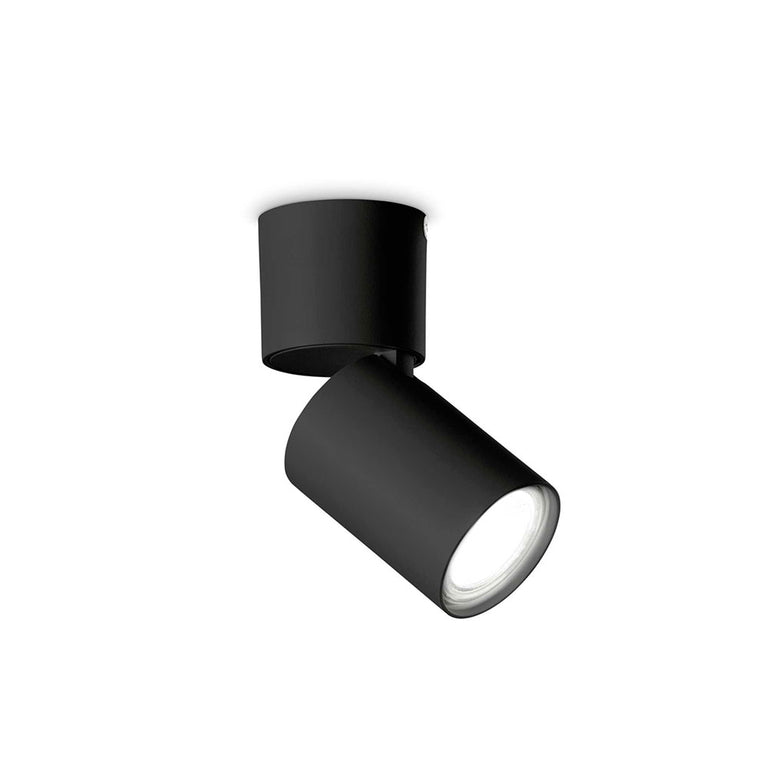 Toby PL1 Surface Mounted GU10 Adjustable Spotlight Black - 271545
