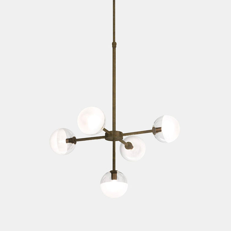 Molecola 5 Light Pendant Antique Brass - 275.09.OOT