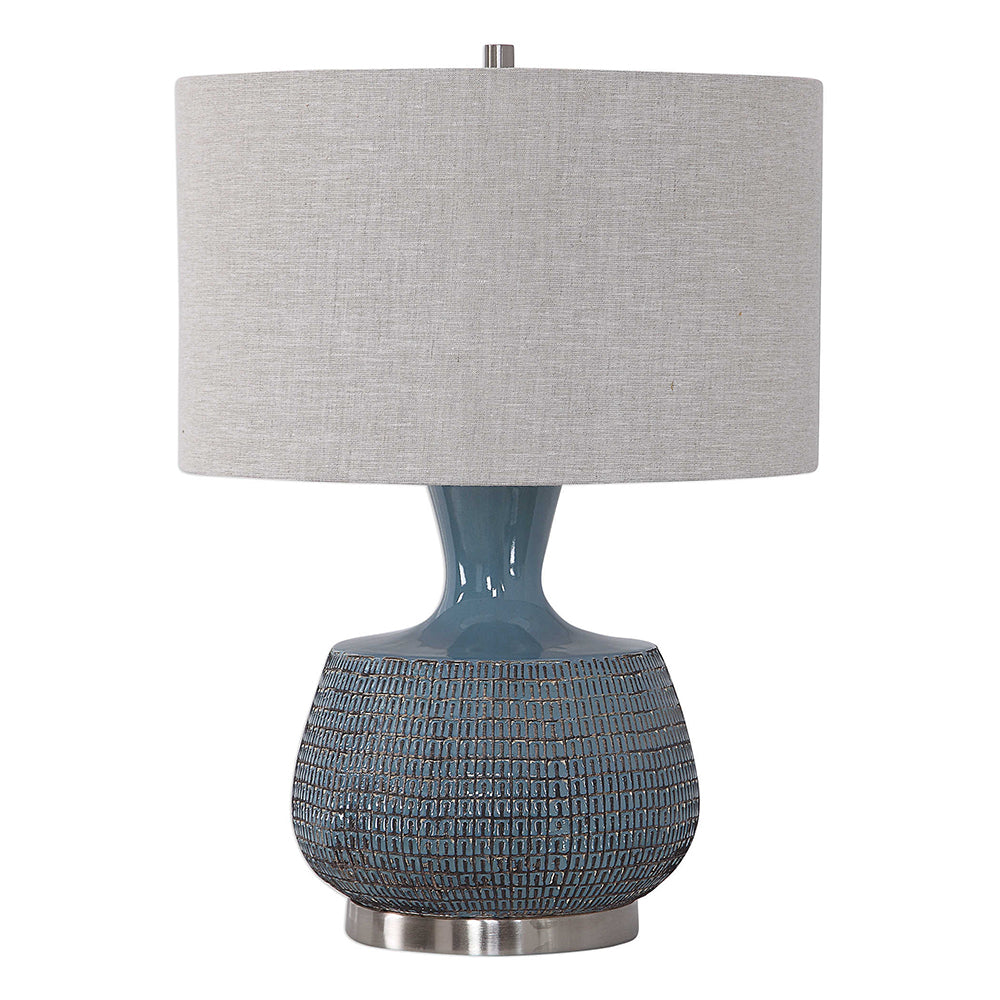 Hearst Table Lamp Blue Glaze - 27925-1