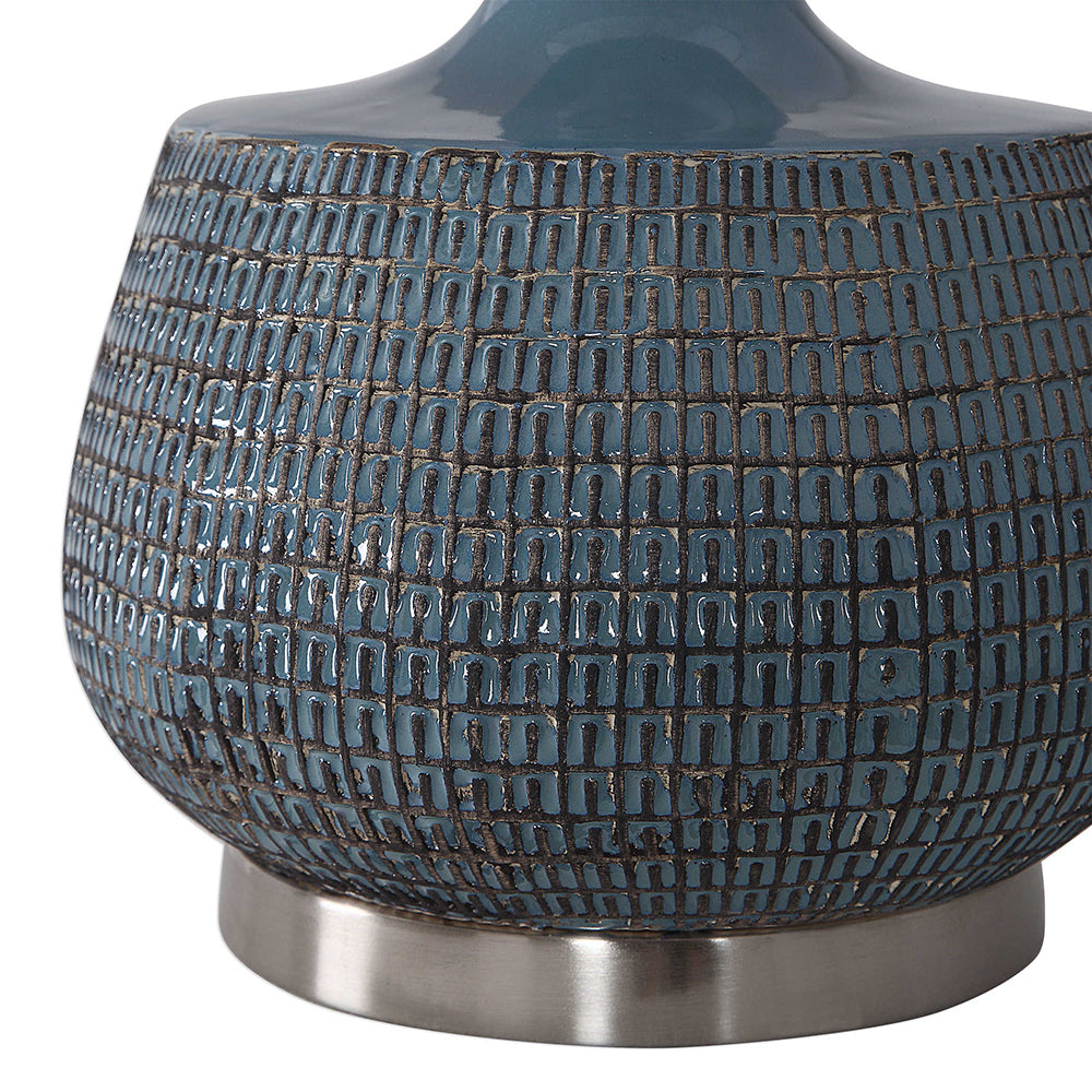 Hearst Table Lamp Blue Glaze - 27925-1