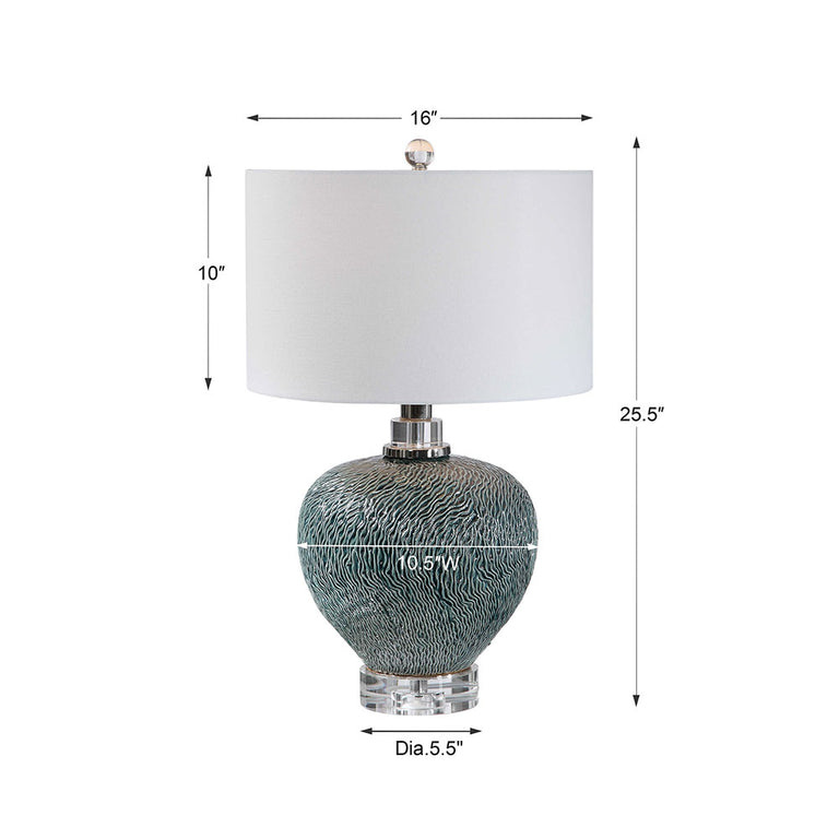 Almera Table Lamp Dark Teal - 28208-1
