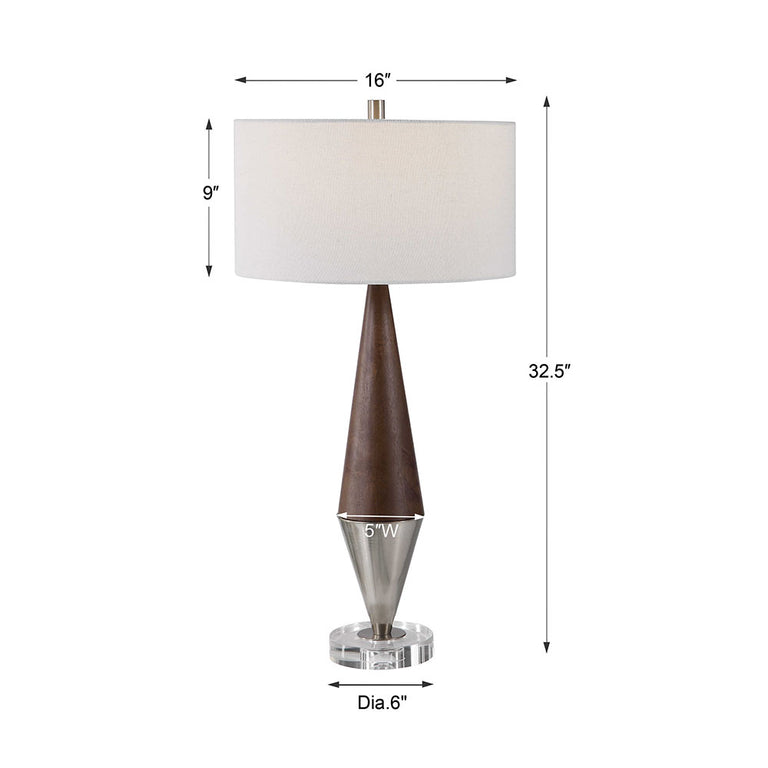 Haldan Table Lamp Brushed Nickel - 28211