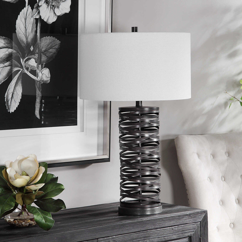 Alita Table Lamp Rust Black - 28213