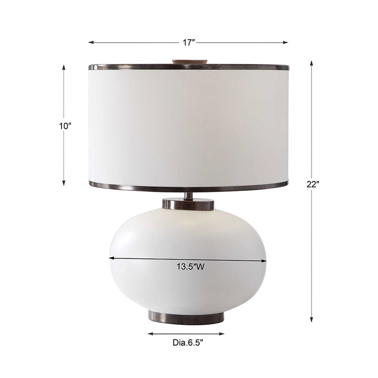 Rhiannon Table Lamp Off White - 28216-1