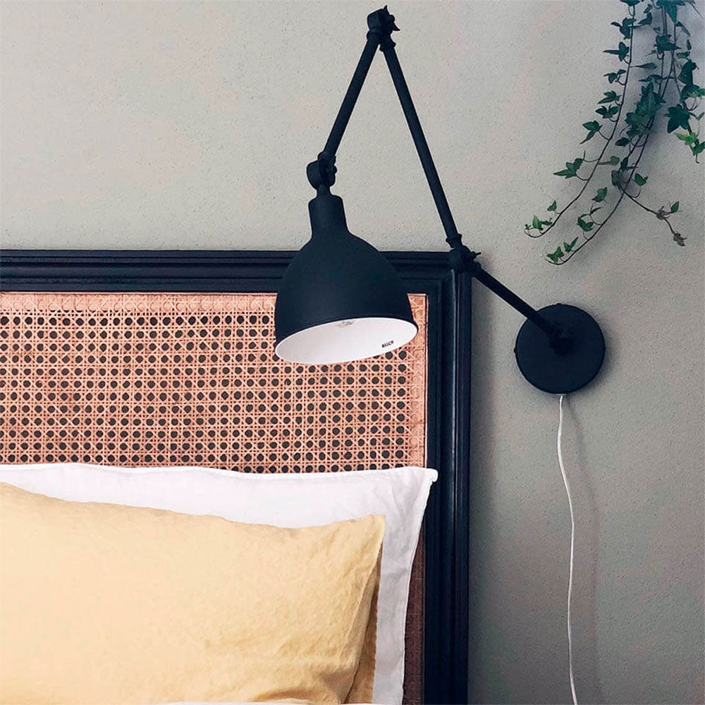 Bazar Adjustable Arm Industrial Wall Light Black - 2827660-4000