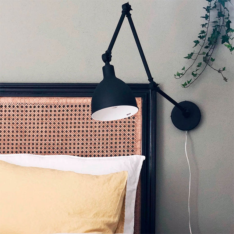 Bazar Adjustable Arm Industrial Wall Light Black - 2827660-4000