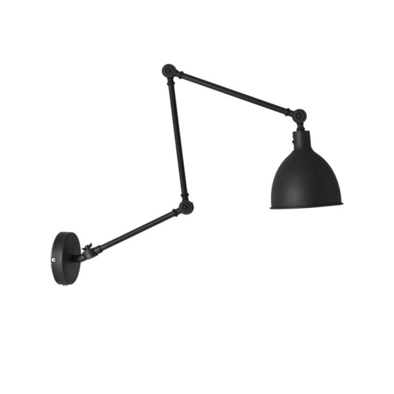 Bazar Adjustable Arm Industrial Wall Light Black - 2827660-4000