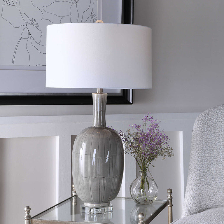 Leanne Table Lamp Light Grey - 28279