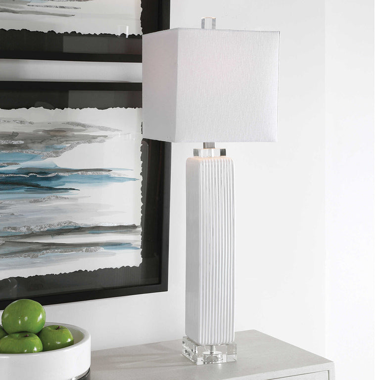Bennett Table Lamp Gloss White - 28348-1