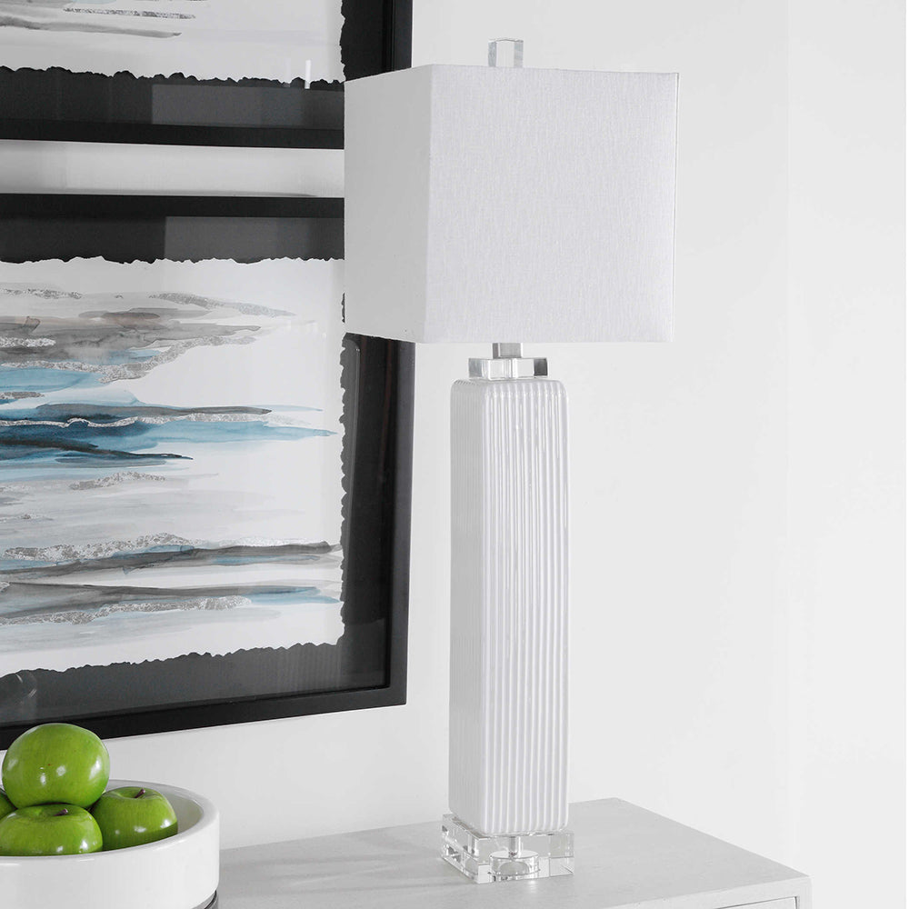 Bennett Table Lamp Gloss White - 28348-1