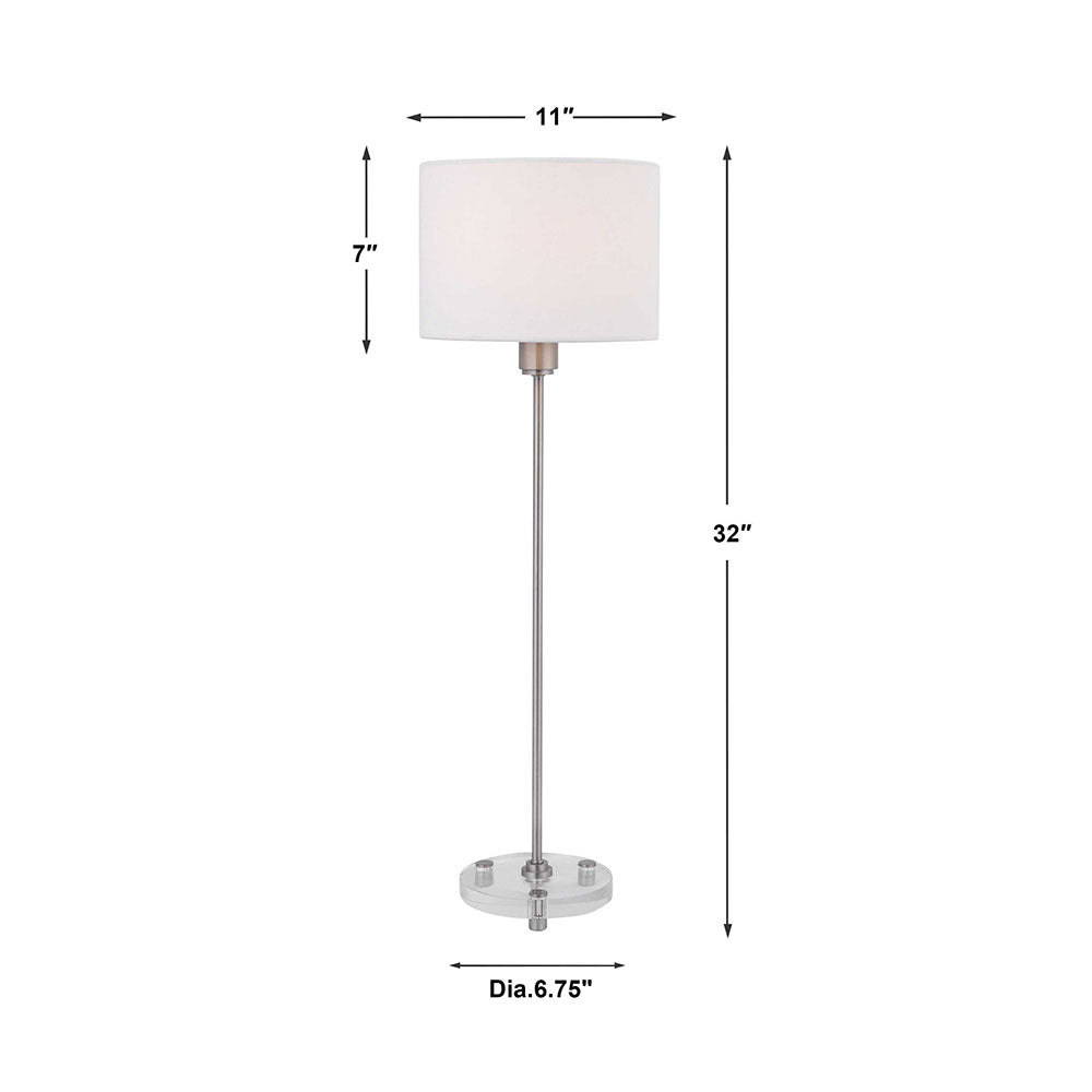 Wick Buffet Lamp Brushed Nickel - 28350-1