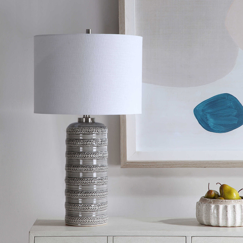 Alenon Table Lamp Light Grey - 28354-1