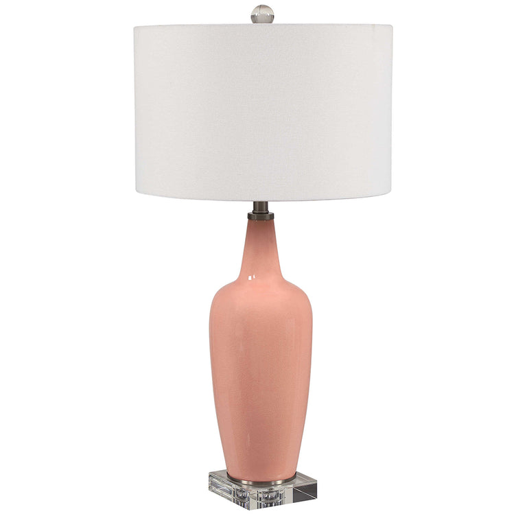 Anastasia Table Lamp Pink Glaze - 28369-1