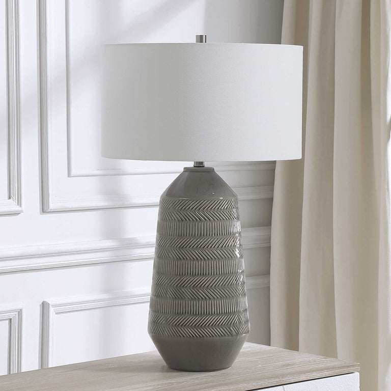 Rewind Table Lamp Soft Grey - 28375