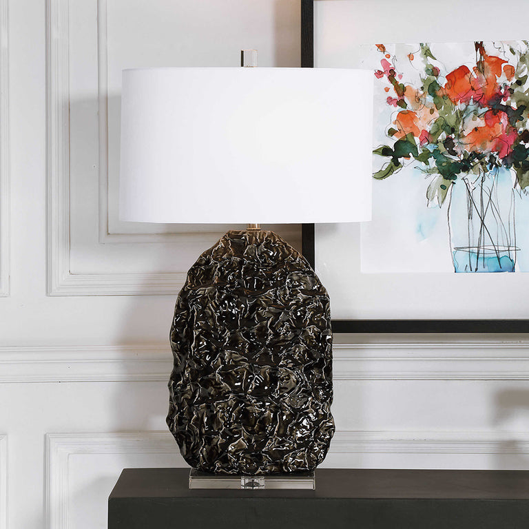 Wrinkle Table Lamp Black - 28418-1