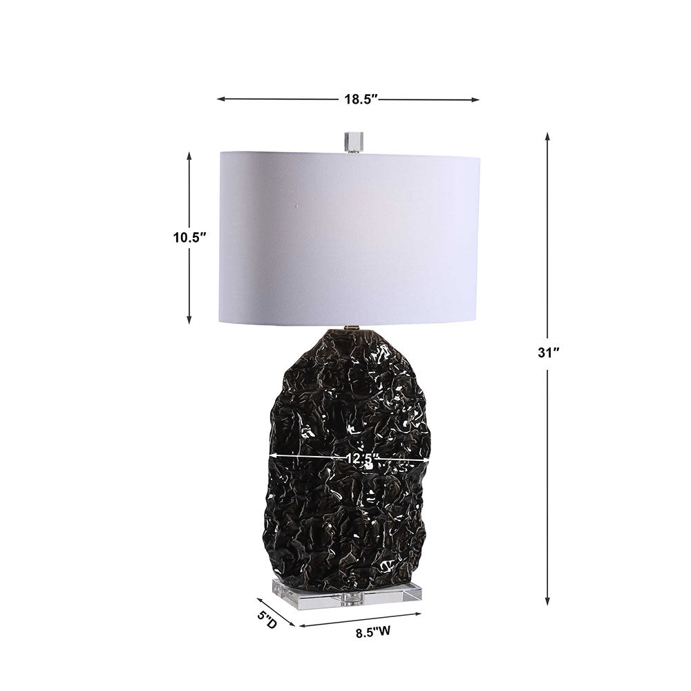 Wrinkle Table Lamp Black - 28418-1