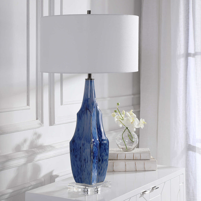 Everard Table Lamp Blue - 28425-1