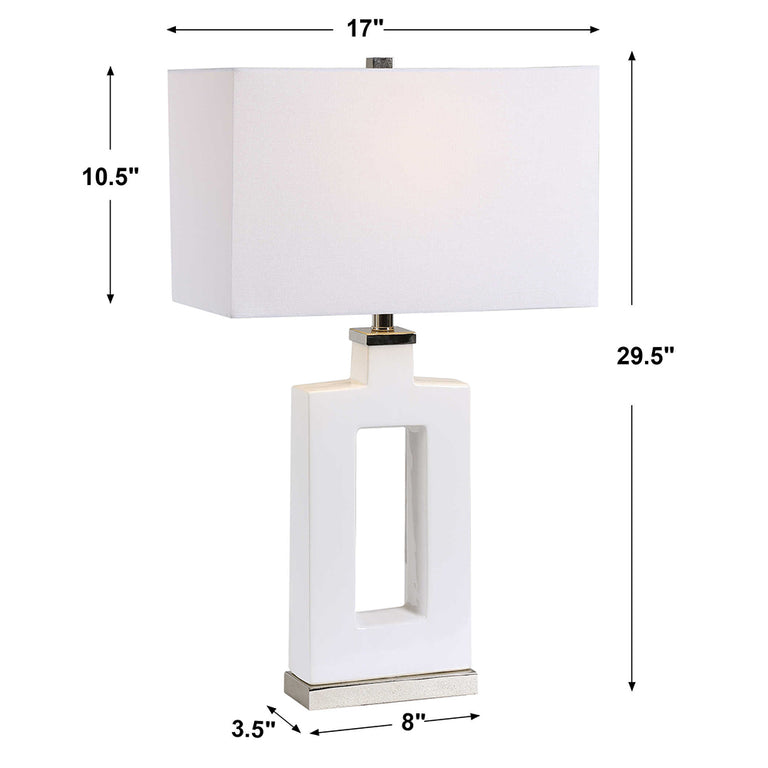 Entry Table Lamp White - 28426-1