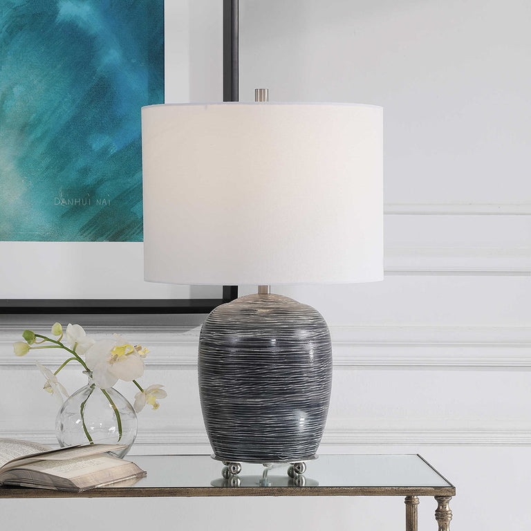 Transpose Table Lamp Satin Black - 28444-1
