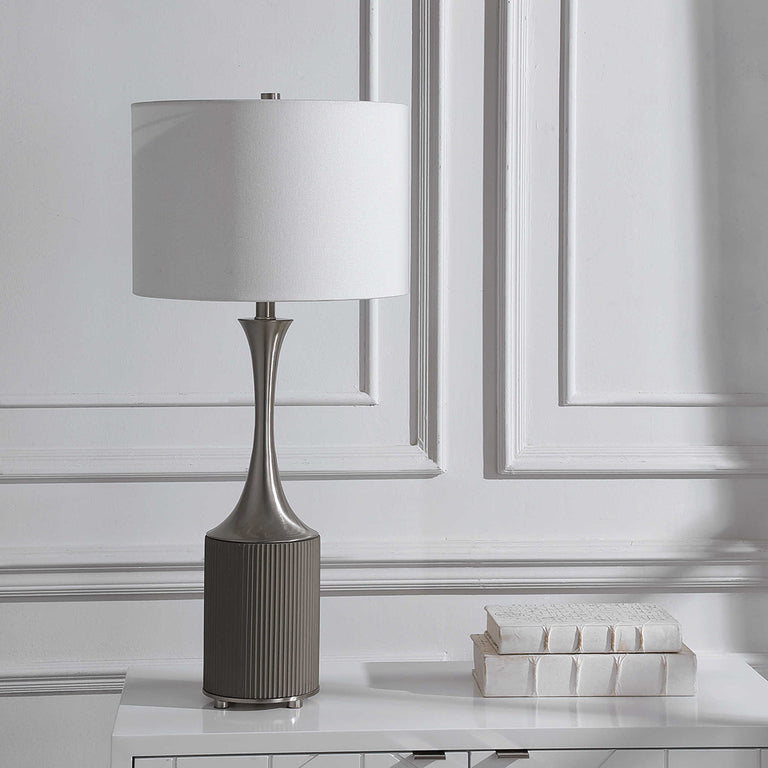 Pitman Table Lamp Brushed Nickel - 28447-1
