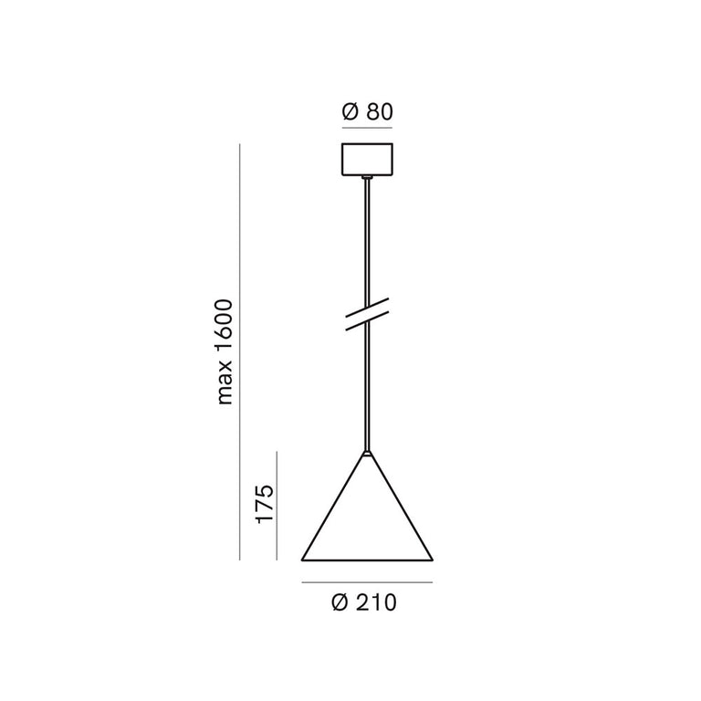 Cone Small Pendant Iron - 286.01.FF