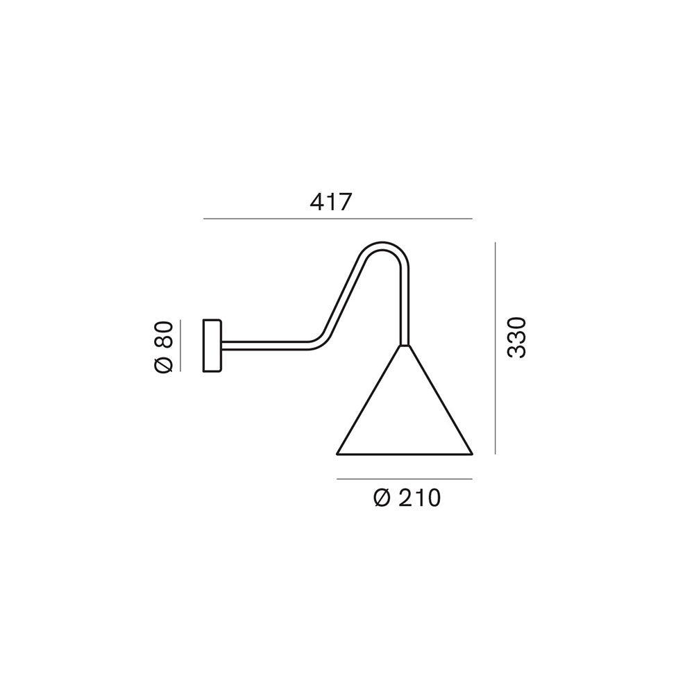 Cone Wall Light Iron - 286.07.FF