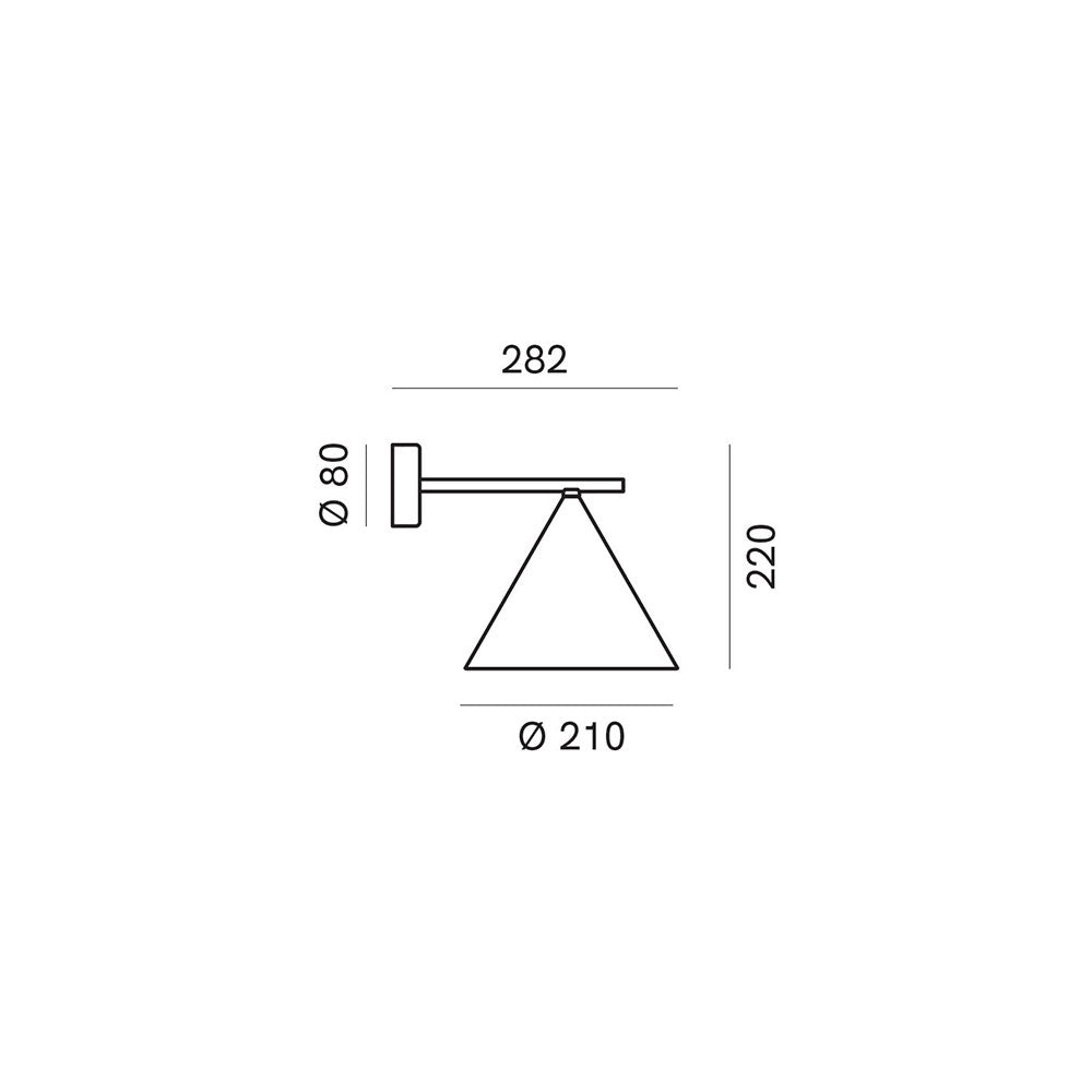 Cone Straight Wall Light Morocco - 286.08.MM