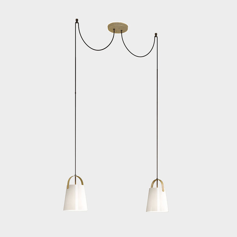 Bell 2 Light Pendant Natural Brass - 287.10.ONB