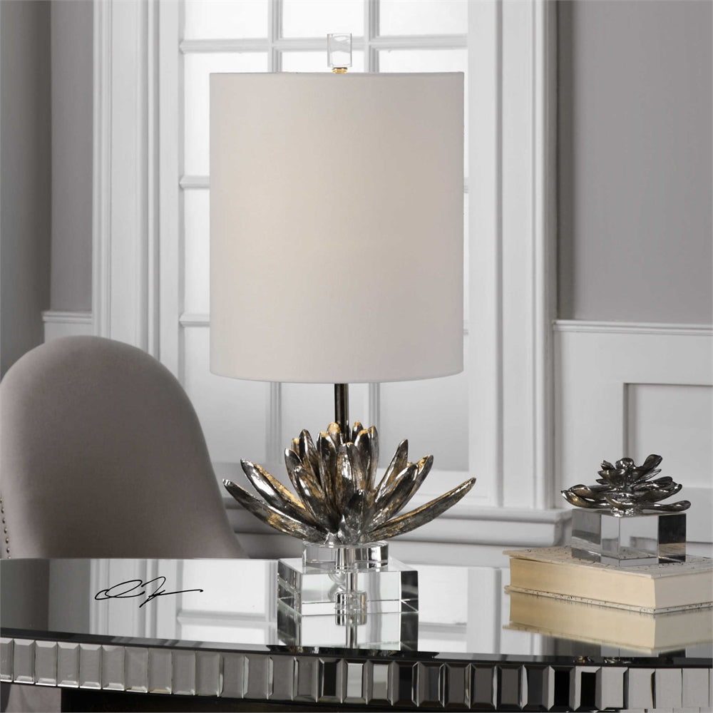 Silver Lotus Table Lamp - 29256-1