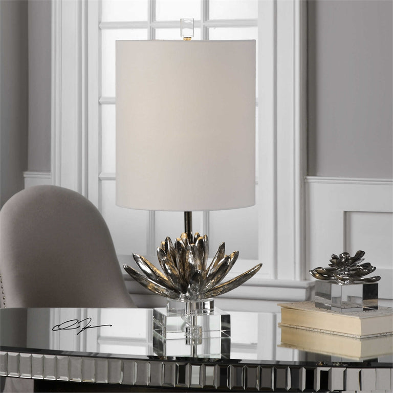 Silver Lotus Table Lamp - 29256-1