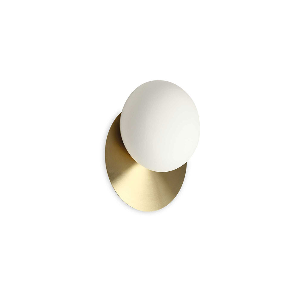 Ninfea AP1 Circle Contemporary Wall Light Brass - 293646