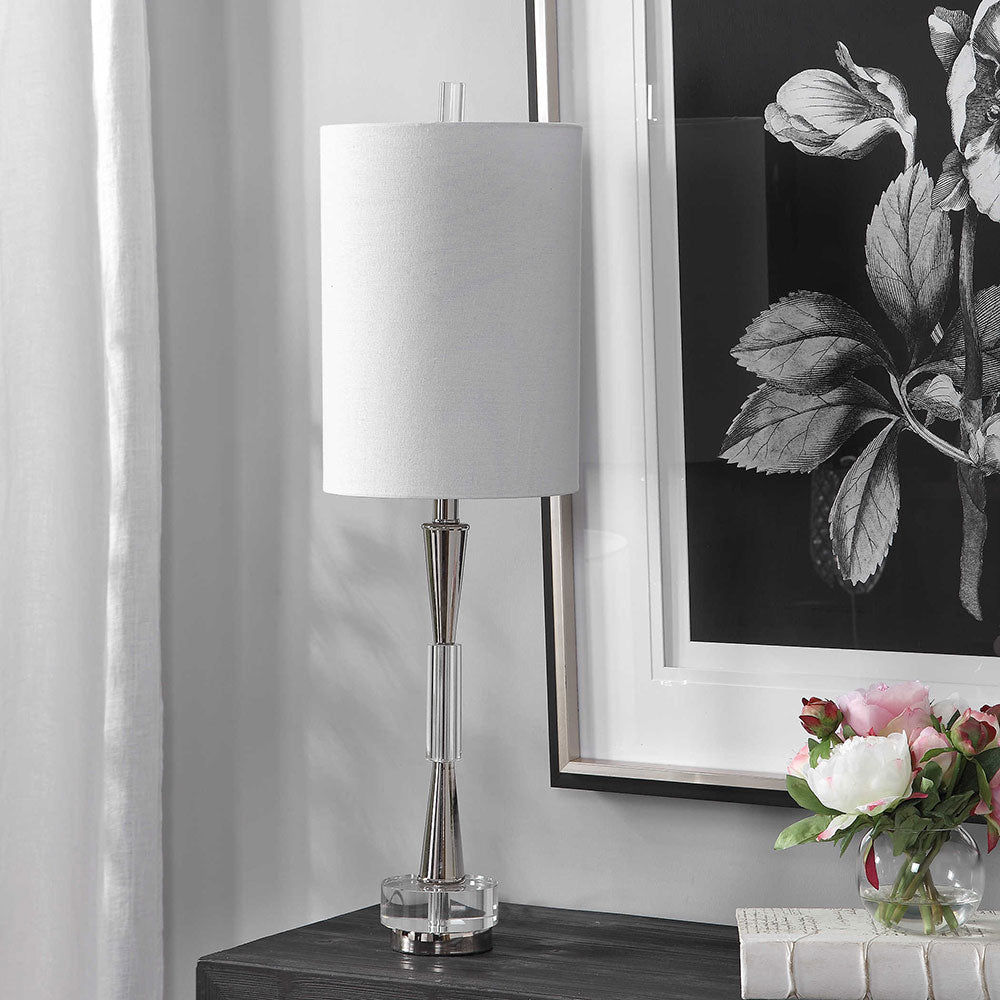 Azaria Buffet Lamp Polished Nickel - 29734-1