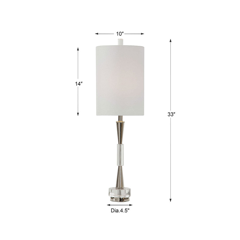 Azaria Buffet Lamp Polished Nickel - 29734-1