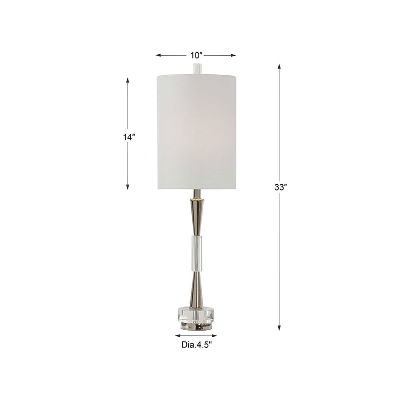Azaria Buffet Lamp Polished Nickel - 29734-1