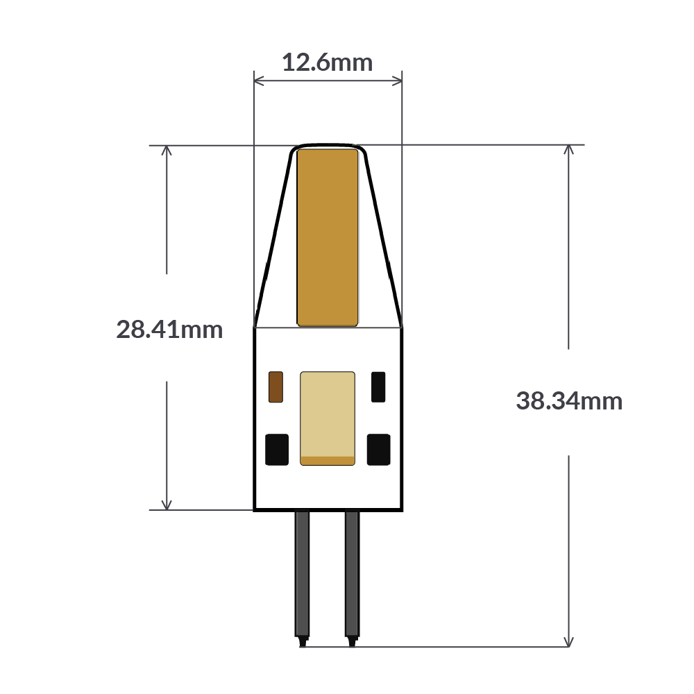 LED 2W G4 12V AC / DC Dimmable / Warm White - F2D-G4-C-27K