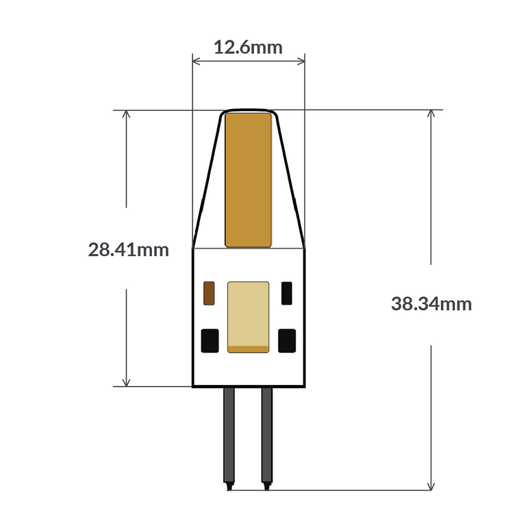 LED 2W G4 12V AC / DC Dimmable / Warm White - F2D-G4-C-27K