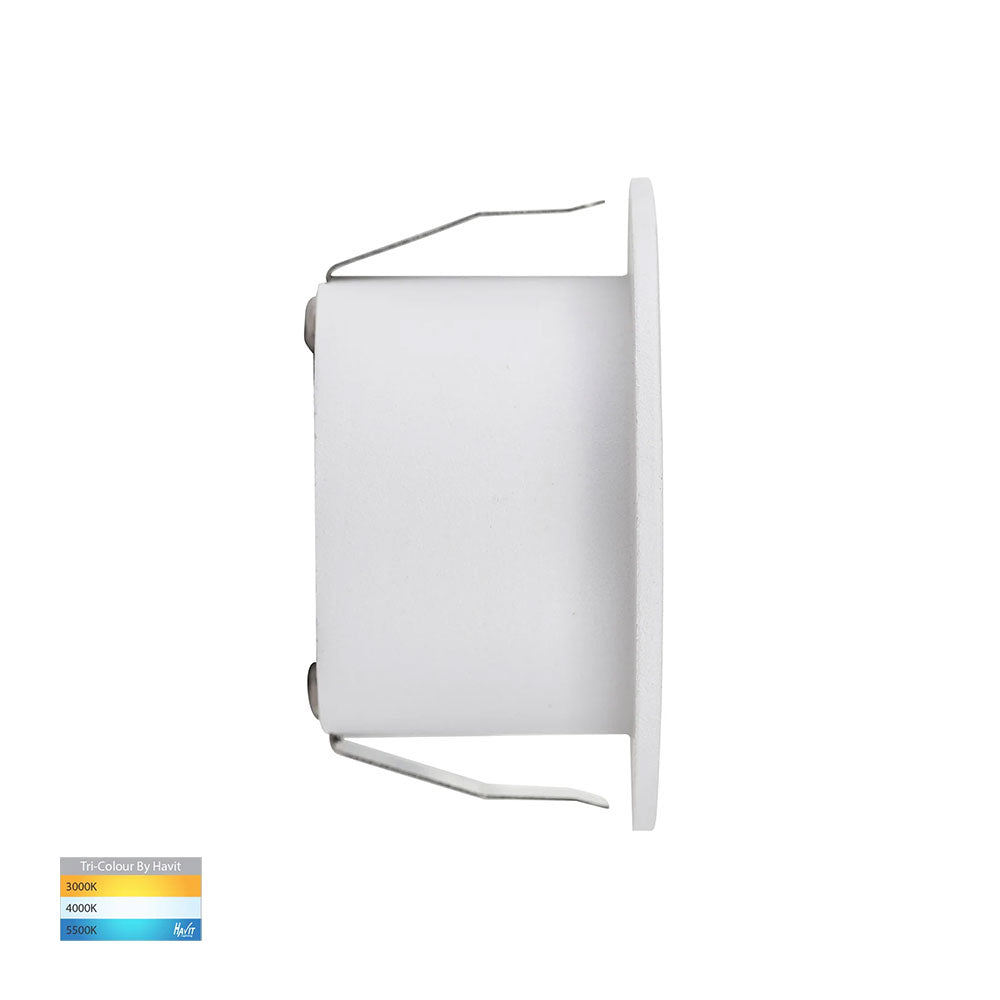 Mini Reces 1W CCT 12V DC Round LED Step Light White - HV3206T-WHT-12V