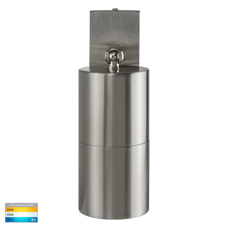 Piaz 5W CCT 240V GU10 LED Adjustable Wall Light Stainless Steel - HV1271T