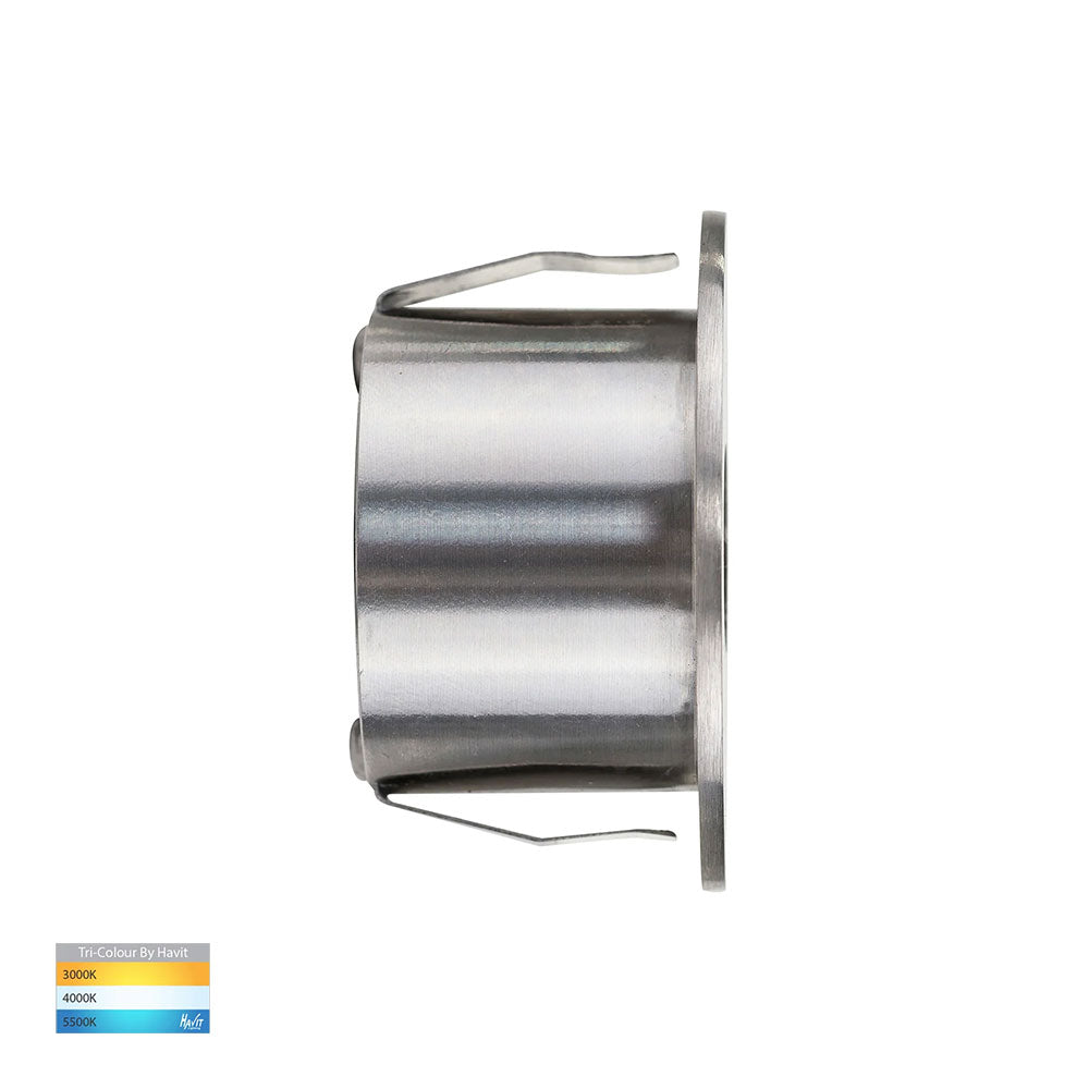 Mini Reces 1W CCT 12V DC LED Round Step Light Stainless Steel - HV3206T-SS316-12V