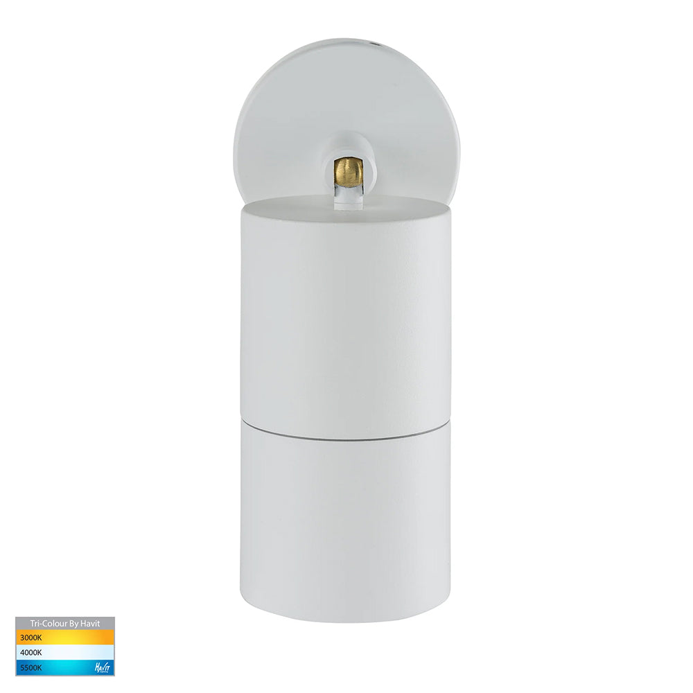 Tivah 5W CCT 240V GU10 LED Adjustable Wall Light Matt White - HV1237GU10T