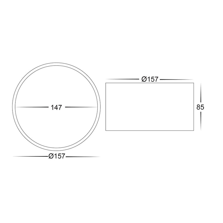 Nella 18W CCT 240V LED Surface Mounted Round Downlight White - HV5805T-WHT