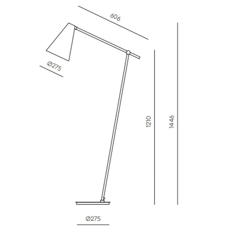 Boa Floor Lamp Matt Black / Matt Brass - ARO.P1193/ORO