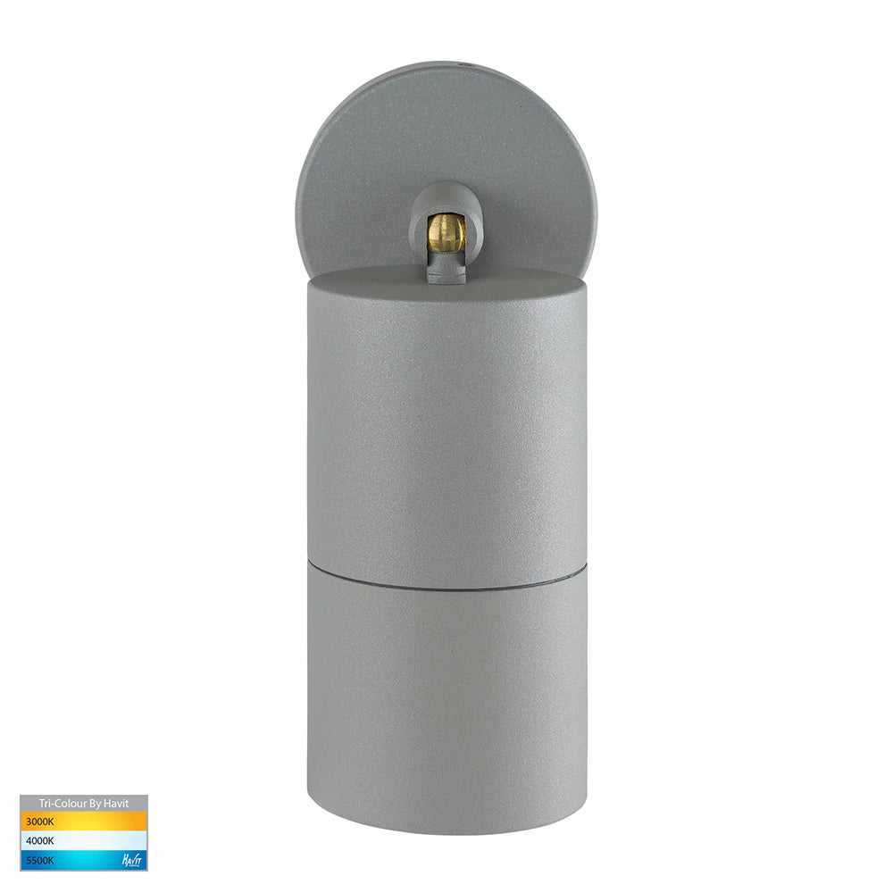 Tivah 5W CCT 240V GU10 LED Adjustable Wall Light Silver - HV1247GU10T