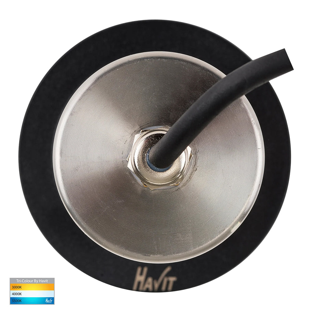 Ollo 5W CCT 12V DC Eyelid LED Step Light Black / Stainless Steel - HV19012T-BLK