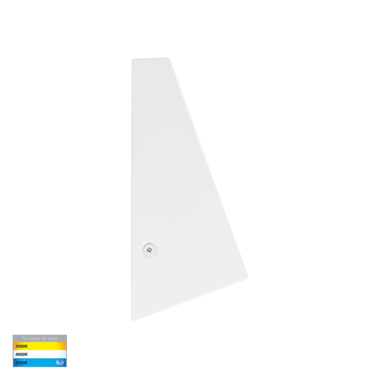 Taper 5W CCT 240V GU10 LED Wall Wedge Light Matt White - HV3602T-WHT