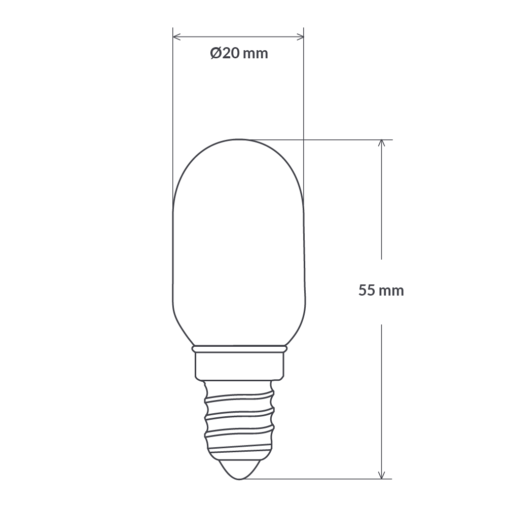 Pilot LED 2W E12 Dimmable / Warm White - F212-T20-C-27K