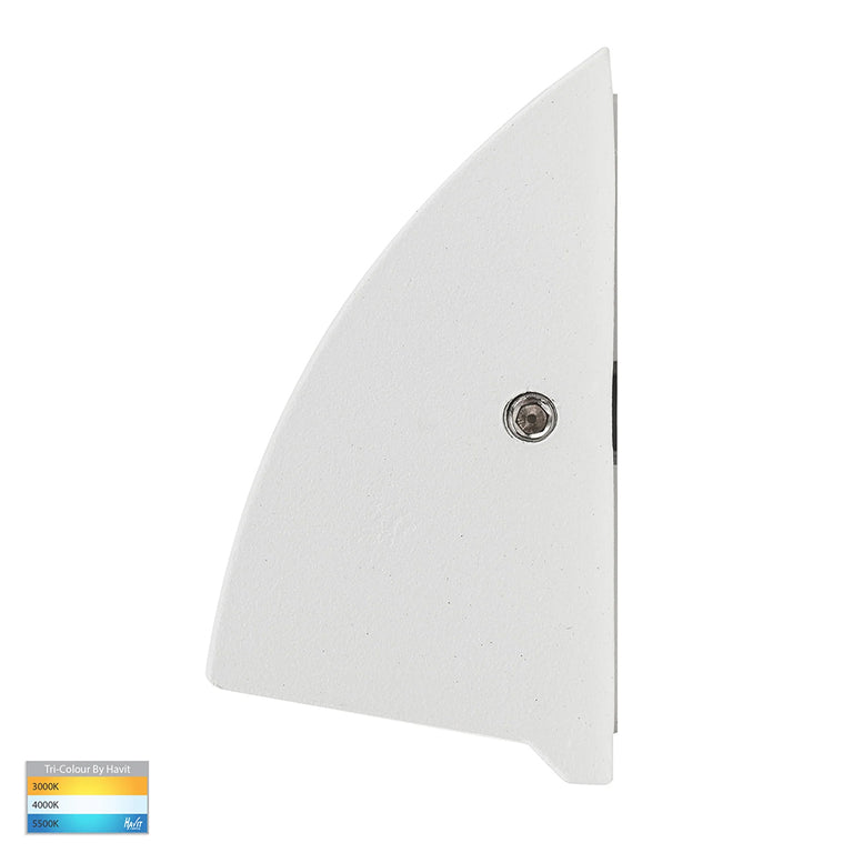 Taso 10W CCT 12V DC LED Rectangular Step Light Matt White - HV3272T-WHT-12V
