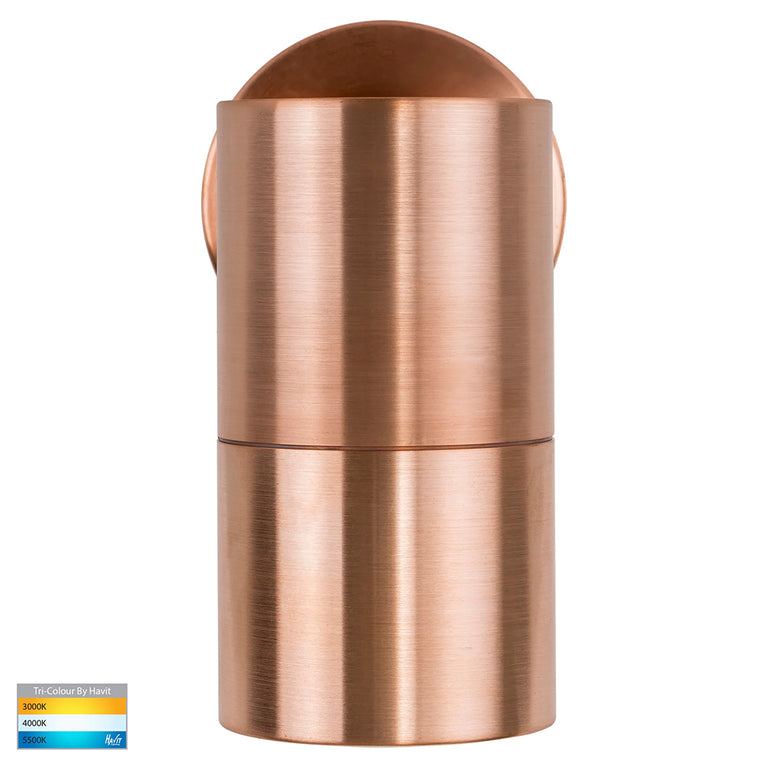 Tivah 5W CCT 240V GU10 LED Fixed Wall Light Solid Copper - HV1117GU10T